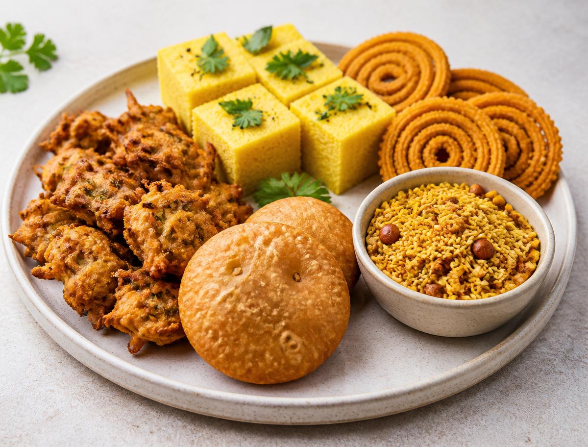 Indian Snacks — Pakora, Kachori, Dhokla, Murukku